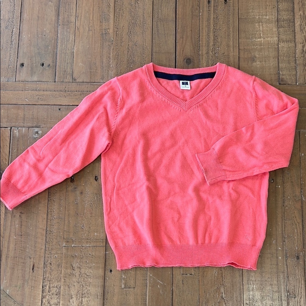 Janie and jack coral v-neck lightweight pullover sweater